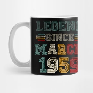 64 Years Old Legend Since March 1959 64th Birthday Mug